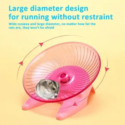 Bánh xe chạy Hamster chống trượt trong suốt: Đồ chơi tập thể dục trong nhà dành cho Hamster khỏe mạnh, hạnh phúc