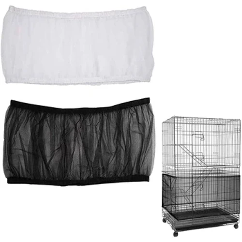 Universal Kandang Burung Penangkap Biji Penjaga Net Cover Parrot Nilon Mesh Net Cover Airy Kandang Net Elastis Rok untuk Bulat Kandang Persegi