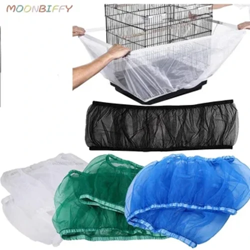 Rete per gabbia per uccelli Copertura a conchiglia Gonna Rete Facile pulizia Catcher Guardia Gabbia per uccelli Rete elastica Pappagallo Gabbia per uccelli Rete Jaula Para Pajaros