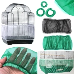 Birdcage Cover Mesh Bird Parrot Cover Dust Blocking Breattable Fabric Mesh Protective Hood Easy Cleaning Cage Accessories