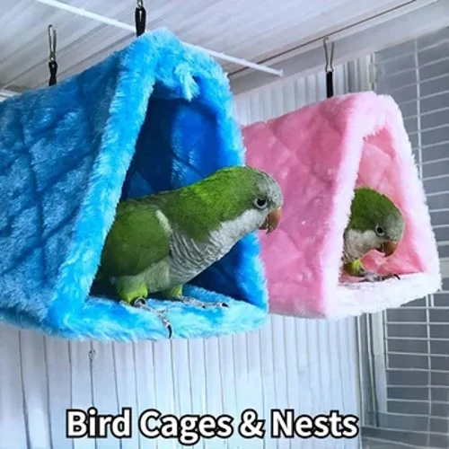 Cages à perroquets et oiseaux pour animaux de compagnie, hamac chaud, tente de cabane, lit à la mode, grotte suspendue pour dormir et éclore, décoration de Cage