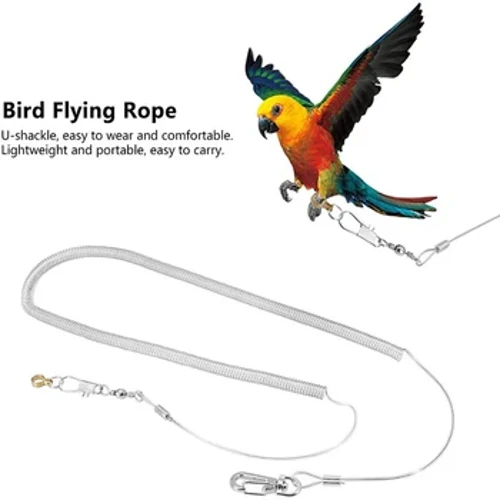 4-10M Pet Hegazti Loro Hegan Soka Cockatiels Starling Bird Pet Leash Kits Anti-hozkak Kanpoko Hegan Trakzio Uhalak Entrenamendu Soka