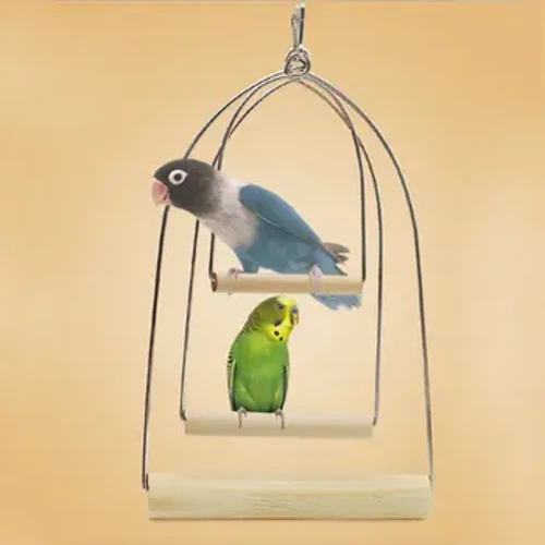 Yog'ochdan yasalgan uy hayvonlari qushlari U shaklidagi perch to'tiqushlari osilgan belanchak qafas o'yinchoqlari parakeet macaw kakati uchun toqqa chiqadigan ushlagich marjonlari