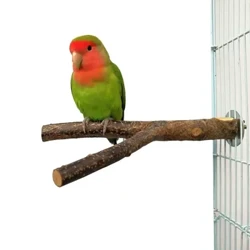 1Pc Hamster Branch Perches Para sa Bird Cage Station Pole 15cm Pet Parrot Raw Wood Fork Tree Branch Stand Rack Toys