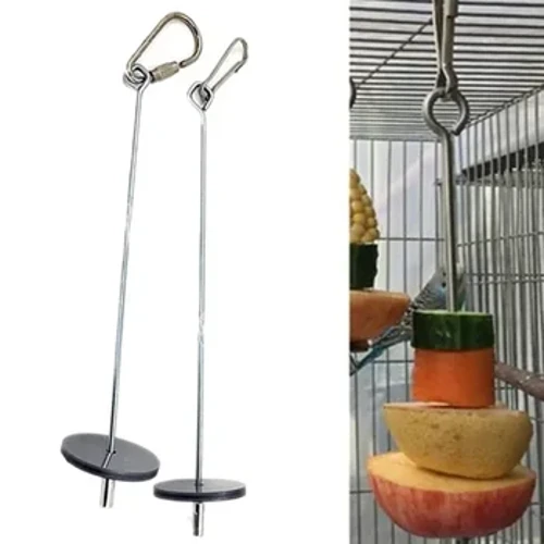 2024 Nova Ptičja Hrana Imetnik Podpora Iz Nerjavečega Jekla Parrot Sadje Zelenjava Feeder Stick Toy Parrot Training Cage Bird Parrot Toys