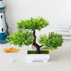 Mga Artipisyal na Plastic na Halaman Bonsai Maliit na Puno na Palayok Pekeng Halaman Nakapaso na Bulaklak na Arrangement sa Hardin Mga Ornament Room Home Table Dekorasyon