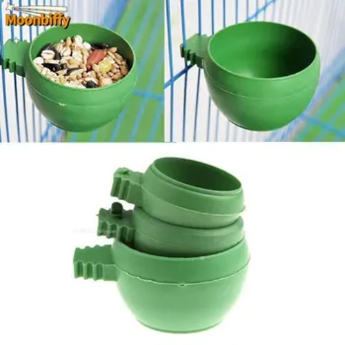 I-Hot Sell Parrot Bird Hamster Feed Isitsha Ikheji Elenga Round Ukuphuza Ukudla Isiphakeli Sokudla Isitsha Samanzi Sepulasitiki Isitsha Sokuphakela Isitsha Amathuluzi 1PCS