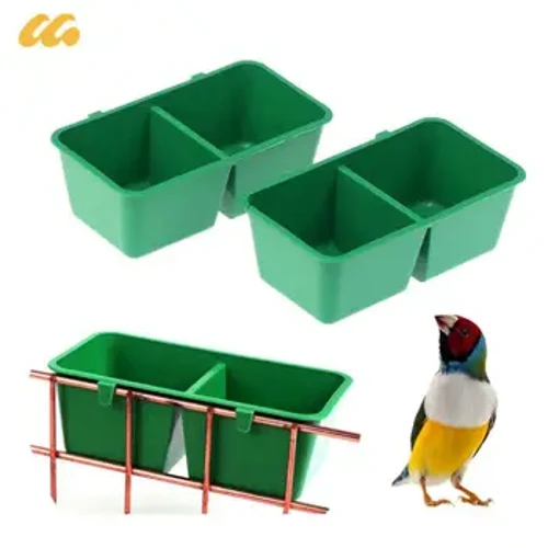 2In1 Bird Food Bakuli ya Maji Kasuku Kulisha Mara Mbili Kombe la Plastiki Njiwa Cage Maji Chakula Feeder Ndege Parrot Pet Aviary Maji Box Bakuli