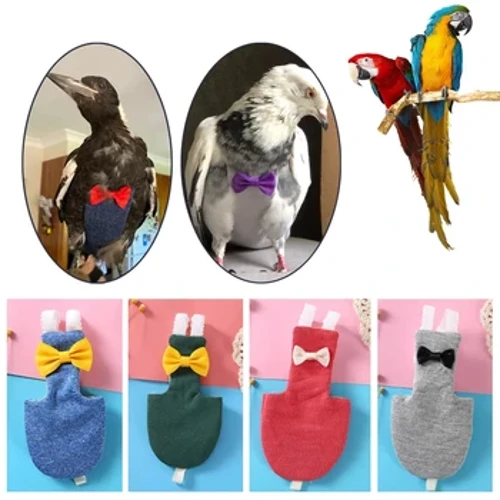 Parrot Pigeon Diaper Flight Suit Bird Poppy Parrot Clothes for Green Cheek Parakeet Cockatiel Conure Small Medium Large Birds