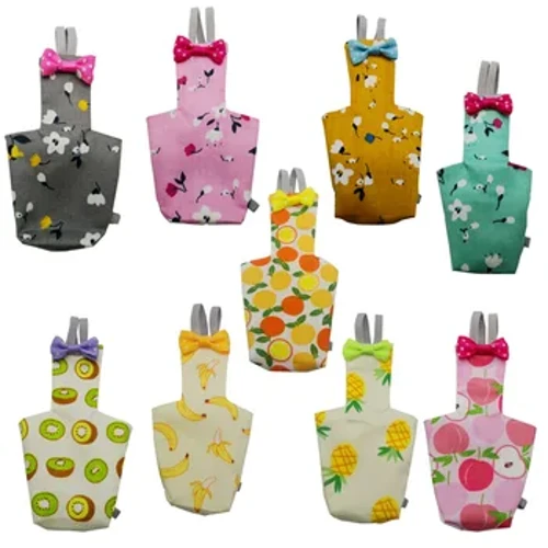 Diaper Parot Newydd Gyda Bowtie Ffrwythau Lliwgar Ciwt Colomennod Cockatiel Blodau Bach Med Cyflenwadau Ymarferol Ar Gyfer Adar Parot Adar