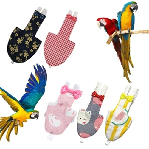 Fralda de vôo para pássaros, papagaio, calopsita, roupas, fraldas, fantasia de periquito