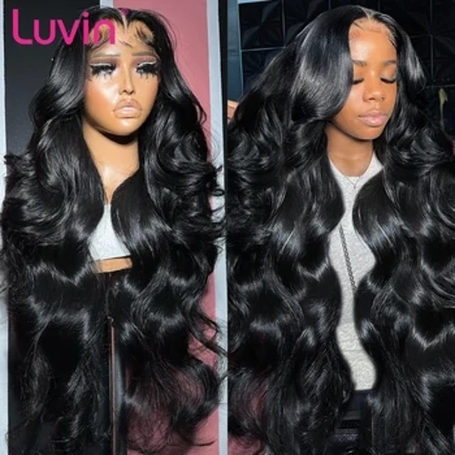 Luvin 38 40 Zoll Kierper Wave Spëtzekleeder Frontal Perücke 13x4 13x6 HD Spëtzefront Mënsch Hoer Perücken Brasilianer Glueless Frontal Perücke Fir Fra