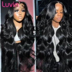 Luvin 38 40 Zoll Kierper Wave Spëtzekleeder Frontal Perücke 13x4 13x6 HD Spëtzefront Mënsch Hoer Perücken Brasilianer Glueless Frontal Perücke Fir Fra