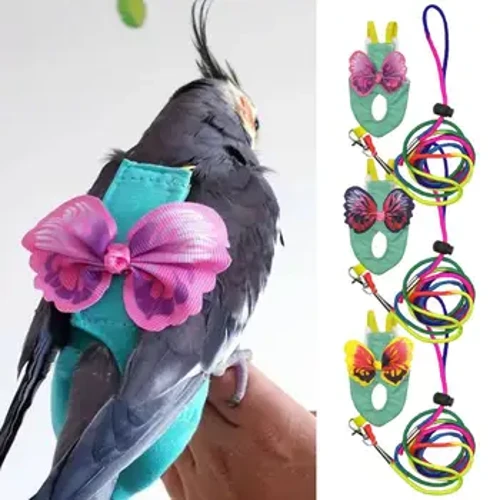 Good Bird Flying Diaper Fasten Tape Parrot Flying Diaper Washable Hold Urine Adjustable Length Parrot Flight Suit
