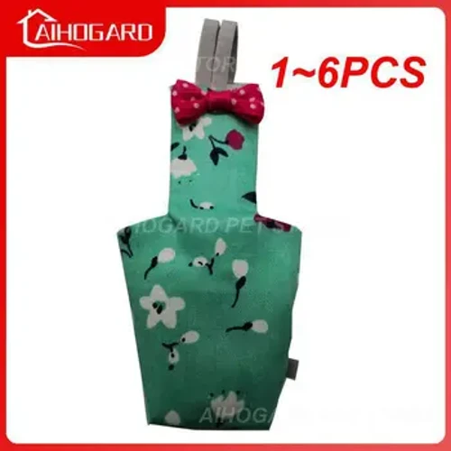 Couche pour perroquet avec nœud papillon, 1 à 6 pièces, mignon, coloré, fruits, fleurs, Pigeons, petites fournitures pratiques pour perroquets, oiseaux
