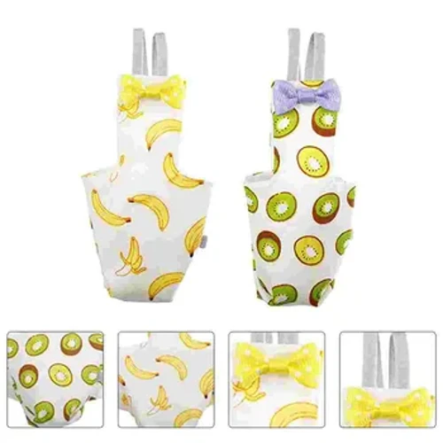 Pañales transpirables para mascotas, ropa voladora con dibujos de pájaros y loros, suministros para mascotas, 2 uds.