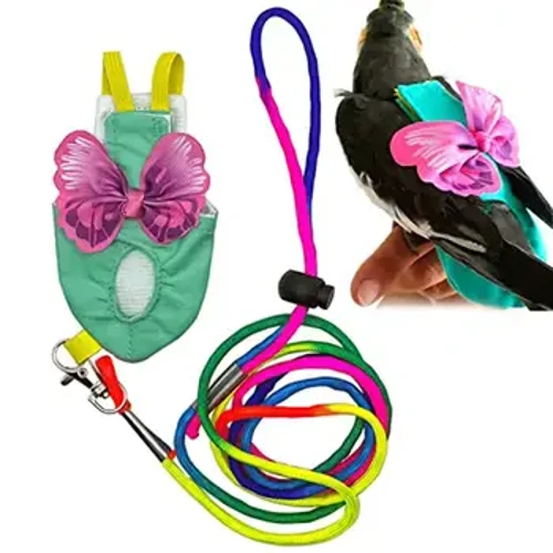 Parrot Bird Diapers With Harness Leash Flight Clothes Suit Para sa Small Medium Birds Parakeet Parrot Cockatiel