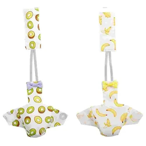 2 Pcs Kiwi Parrot Diaper Bird Soláthairtí Éadaí Eitilte Banana Éin Chluidí Peataí Breathable