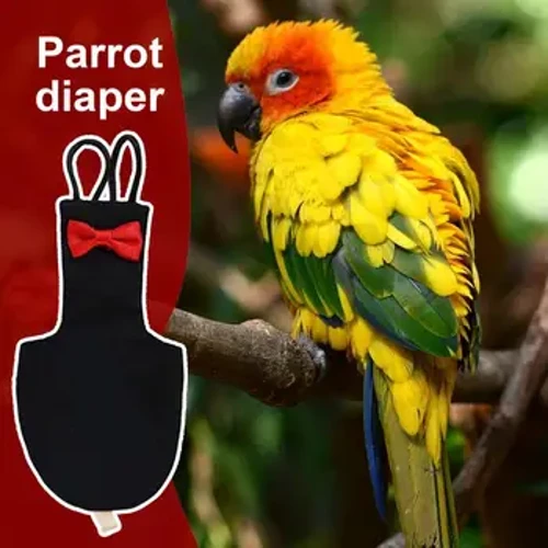 Diaper Parrot Bow Ceangail Éan Cotton Culaith Eitilte Culaith Fhliuch gleoite fual do Parakeet Parrot Mini Macaw Budgie Canárach Peataí Beag