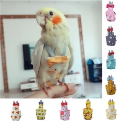 Vẹt Tã Có Bowtie Dễ Thương Trái Cây Nhiều Màu Sắc Hoa Cockatiel Chim Bồ Câu Nhỏ Vừa Lớn Thú Cưng Chim Chuyến Bay Phù Hợp Với Quần Áo Có Thể Giặt Được