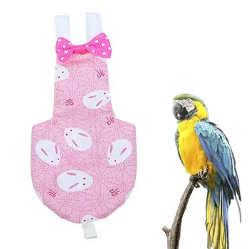 Izesekeli Zezinyoni Imvunulo Enhle Ye-Bowknot Parrot Enwebeka Ehlombe I-Parrot Costume Amanabukeni Athambile I-Fastener Tape Inyoni Yemvunulo