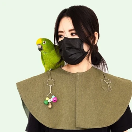 Parrot Anti-Scratch Shoulder Cape Protector Bird Diaper Shall με κρίκους