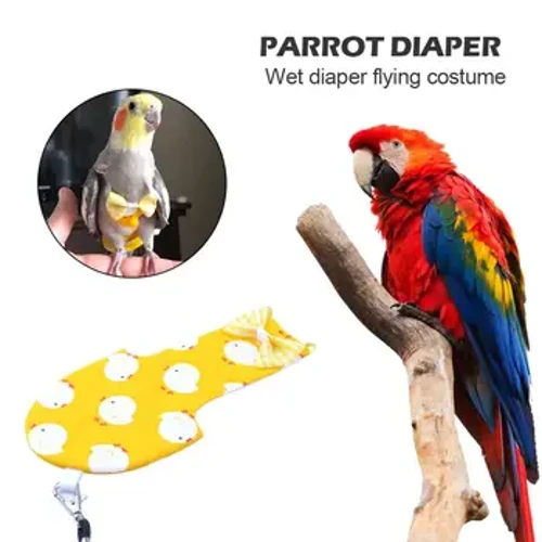 Anifeiliaid Anwes Diaper Dillad Aderyn Parot HarnaisTraction Rope Adjustable Pet Bird Bird Dillad Hedfan Strap Allan Rhaff Parot Harnais Rhaff Anifeiliaid Anwes