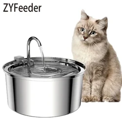 Nerūdijančio plieno naminių gyvūnėlių vandens tiektuvas Cat automatinis vandens fontanas USB elektrinis nutildymas kačių šunų filtro fontanui išmanusis gėrimo dubuo