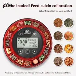 Feeder ya Samaki Moja kwa Moja kwa Dispenser ya Chakula cha Aquarium Moja kwa Moja na Timer Rechargeable Timer Feeder na Display LCD