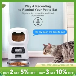 1 PC Automatisk kæledyrsfodring Intelligent fjernbetjening Katte- og hundefodermaskine Timing Kvantitativ fodermaskine