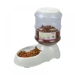 Feeder Pet Otomatis Kapasitas Gedhe Mangkuk Pet Pet Otomatis Ora Dibutuhake Listrik kanggo Persediaan Pet Anjing Kucing