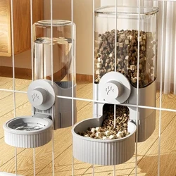 1 Stück/2 Stück, hängender automatischer Futter-/Wasserspender für Haustiere, Schwerkraft-Futter-/Wasserspender-Set für Katzen mit Behälterschale für Käfig