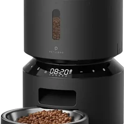Alimentador automático para gatos com câmera para dois gatos, vídeo HD 1080P com visão noturna, alimentador para animais de estimação 5G WiFi com controle de aplicativo de telefone, 2-Wa
