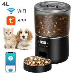 Fothaire Peataí Uathoibríoch Cumas 4L Uaineadóir Cliste Tuya Control Dispenser Bia le Babhla Cruach Dhosmálta Madraí Cat Soláthairtí Beathú