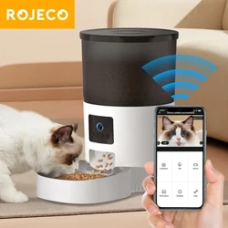 ROJECO AUTOMATICKÝ KRÁTOM CAT s fotoaparátom Video VIDEO VIDEO CAT DOPENSER DOPRAVU PET SMART HOLICKÝ ROZMORNÝ ROZVOJ Diaľkový ovládač Automatický podávač pre mačací ps