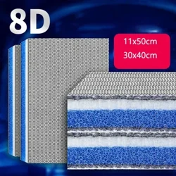 Aquarium 8D Sponge Filter Cotton Denitrifier mea e fa'aoga ai tane I'a Foam Agent Fa'aleleia 8 Layer Non Gel Filter Pad
