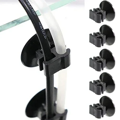 5Pcs Aquarium Cwpan sugno Clip Pysgod Tanc Ocsigen Tiwb Hose Pwmp Power Cord Bwcl Wire Gorffenwr Cwpanau sugno Acwariwm Affeithwyr