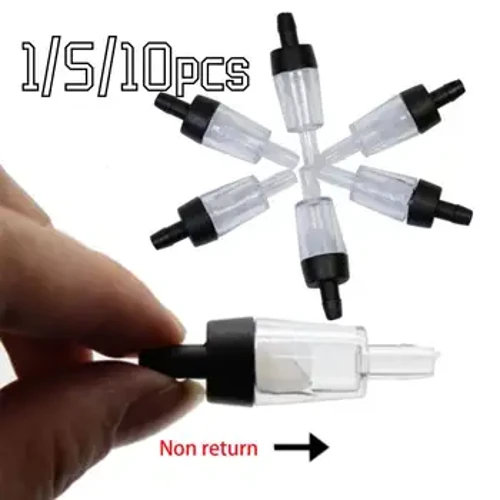 5/10Pcs One Way Non-Return Check Valve Aquarium Pompa Udara Katup Plastik untuk Tangki Ikan Air Line Tabung Selang Pipa Aksesoris