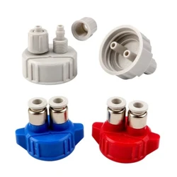 Co2 Reactor Air Diffuser Generator Double Connector Tube Valves Guage Bottle Cap Diy Aquarium Plants Fish Tank Accessories