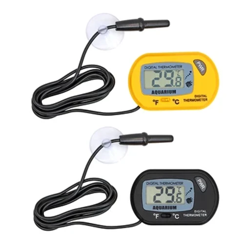 Aquarium LCD Digitale Aquariumthermometer Temperatuur Watermeter Aquarium Temp Detector Visalarm Dierbenodigdheden Tool Aquatic