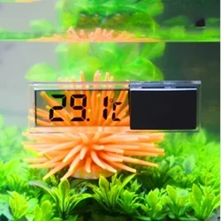 LCD 3D Digital Elektronik Pengukuran Suhu Tangki Ikan Temp Meter Akuarium Termometer Aksesoris Kontrol Suhu
