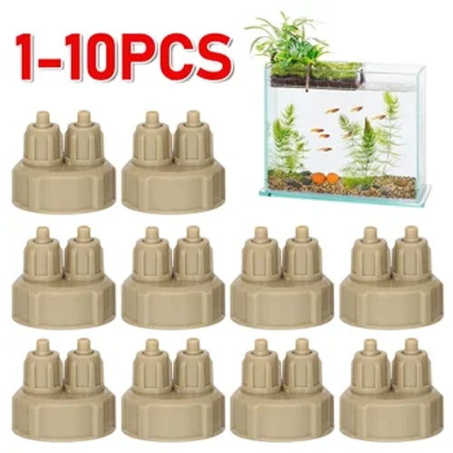 1-10pcs Aquarium CO2 System Generator Potel Cap Tanc Pysgod Planhigion Byw DIY Awyr Diffuser Carbon Deuocsid Adweithydd Offeryn