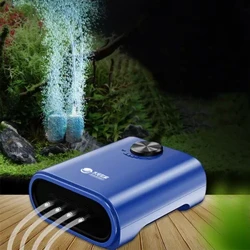 Silent Aquarium Sauerstoff Loftpompel mat Check Valve Fish Tank Four Outlet Large Oxygenator Aquarium Air Compressor Aerator 220v 14w