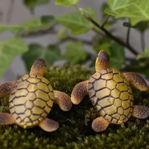 1pc Mini Sea Turtle Modelo ng Resin Ornament Aquarium Fish Tank Home Landscape Dekorasyon Accessory Fine Workmanship Layout Prop