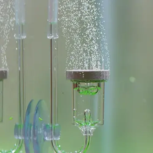 Raffinatore di CO2 acrilico trasparente con tubi a U con ventosa Mini diffusore Raffinatore di CO2 Regolatore Acquario Accessori per acquari