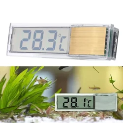 Tahan Air Akuarium Termometer 3D Digital LCD Elektronik Tangki Ikan Suhu Ikan Turtle Temp Meter Dekorasi Akuarium