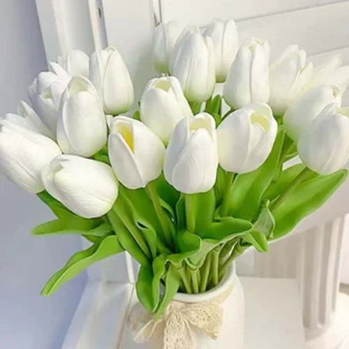 10db tulipán virágok mesterséges tulipán csokor PE hab hamis virág esküvői ceremónia dekorációhoz otthoni kerti csokor dekoráció