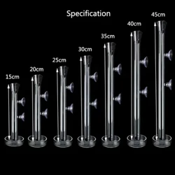 Glass Aquarium Feeder Tube Dish Transparent Fish Tank Shrimp Snail Food Feeder ipu Aquarium mea'ai mea e fafaga ai ula.