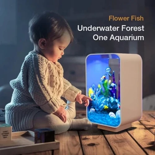 Desktop Smart Betta Fish Tank Mini Akryl Betta Fish Tank Liten Økologisk Gold Fish Tank Super White Small Fish Tank Akvarier