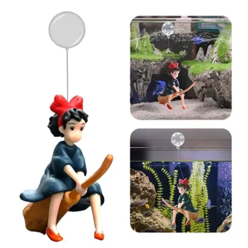 Acvariu suspendat Decora Ornament Caerie Rezervor de pește Podoaba vrăjitoare de desene animate Accesorii pentru vas de pește Accesorii pentru piscicultură